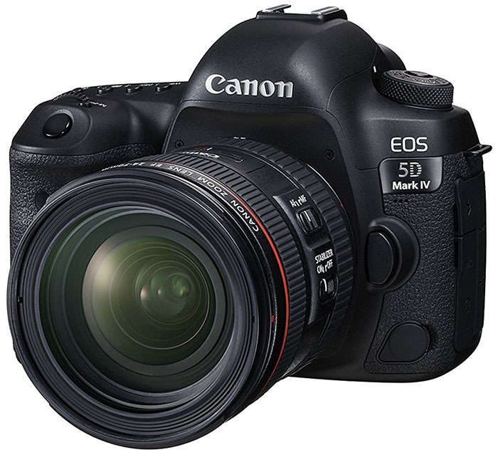 Canon 5D Mark IV with lens